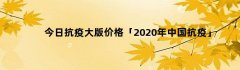 今日抗疫大版价格「2020年中国抗疫」