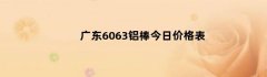 广东6063铝棒今日价格表