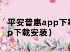 平安普惠app下载（平安普惠app下载安装）